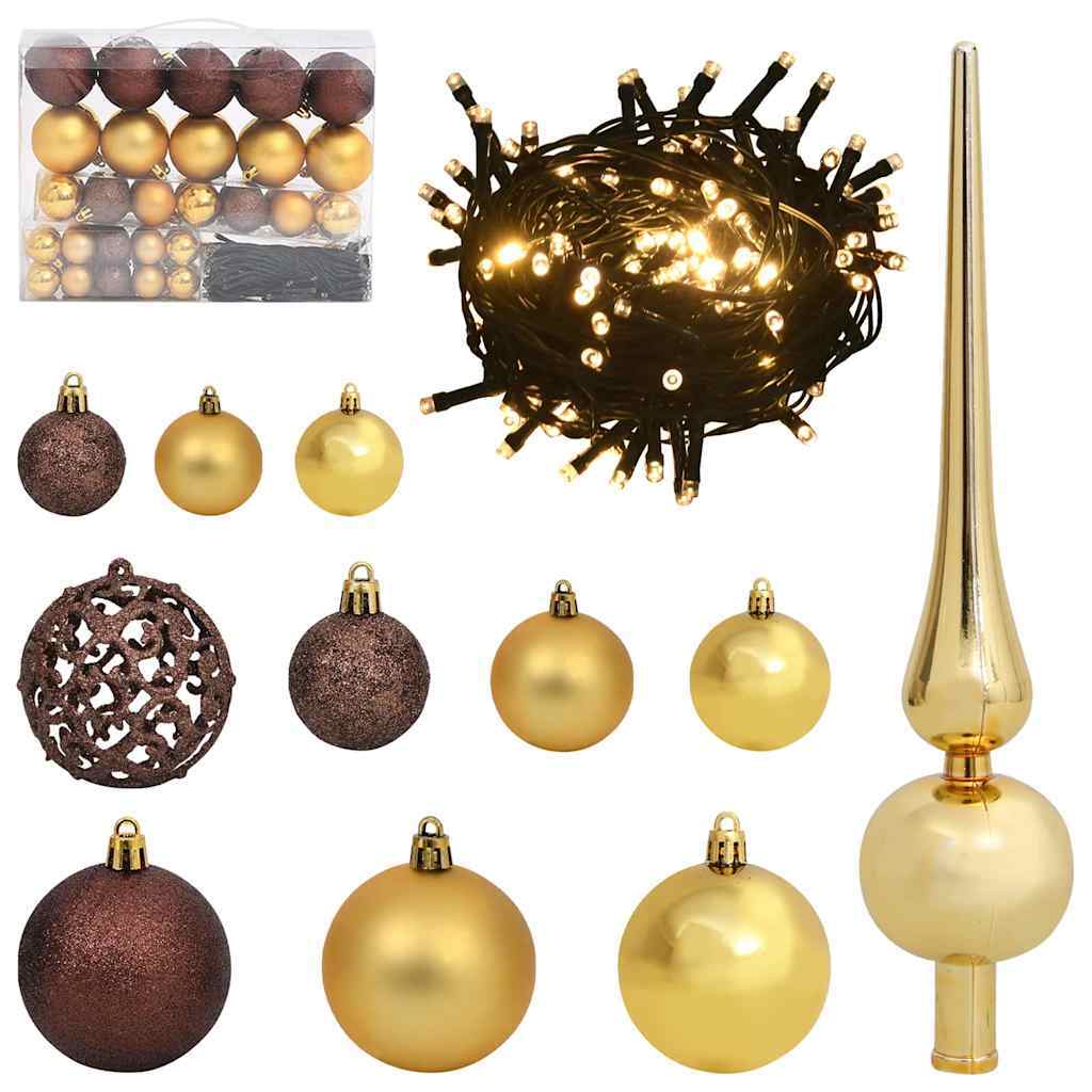 Artificial Pre-lit Christmas Tree Black 47.24 in PVC