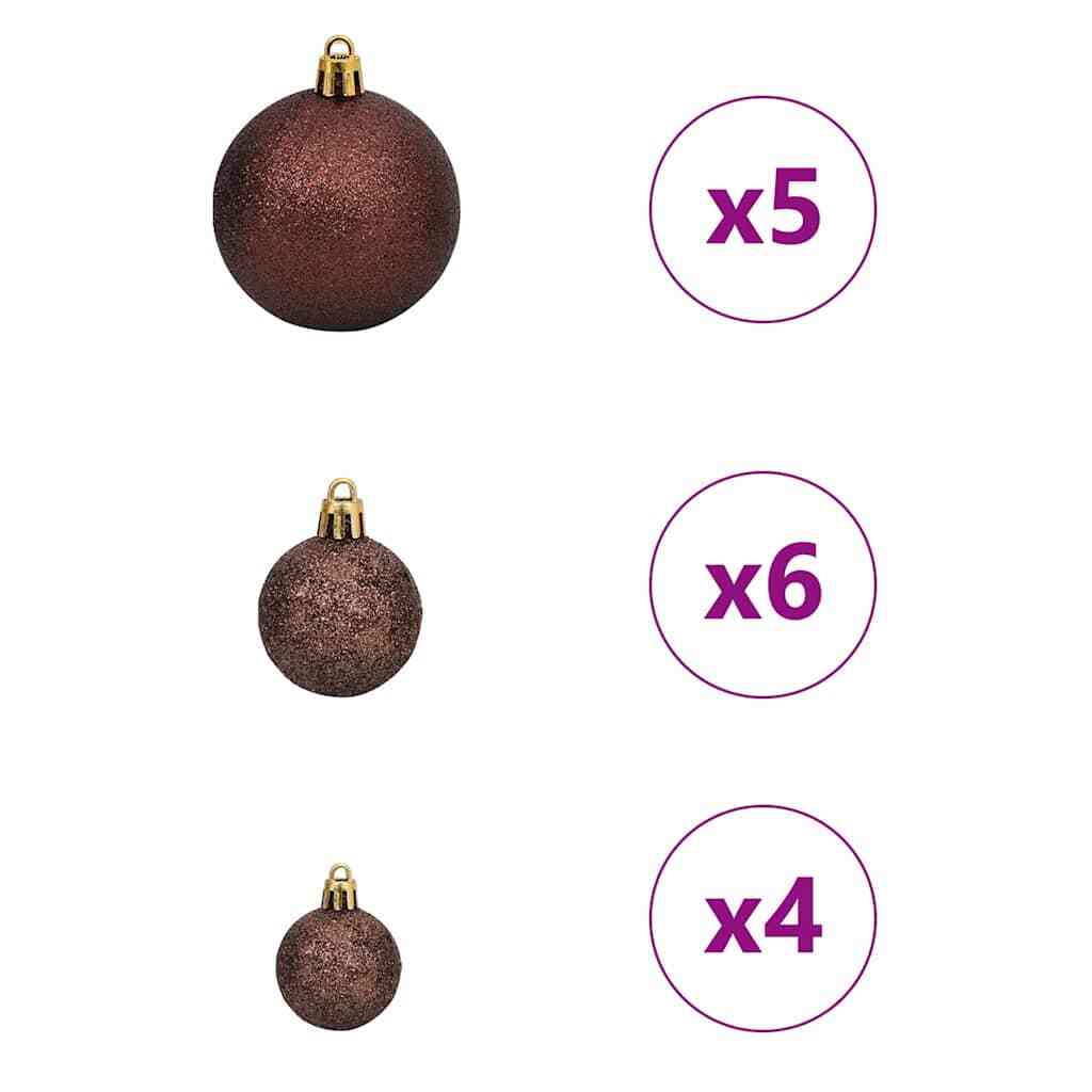Artificial Pre-lit Christmas Tree Black 47.24 in PVC