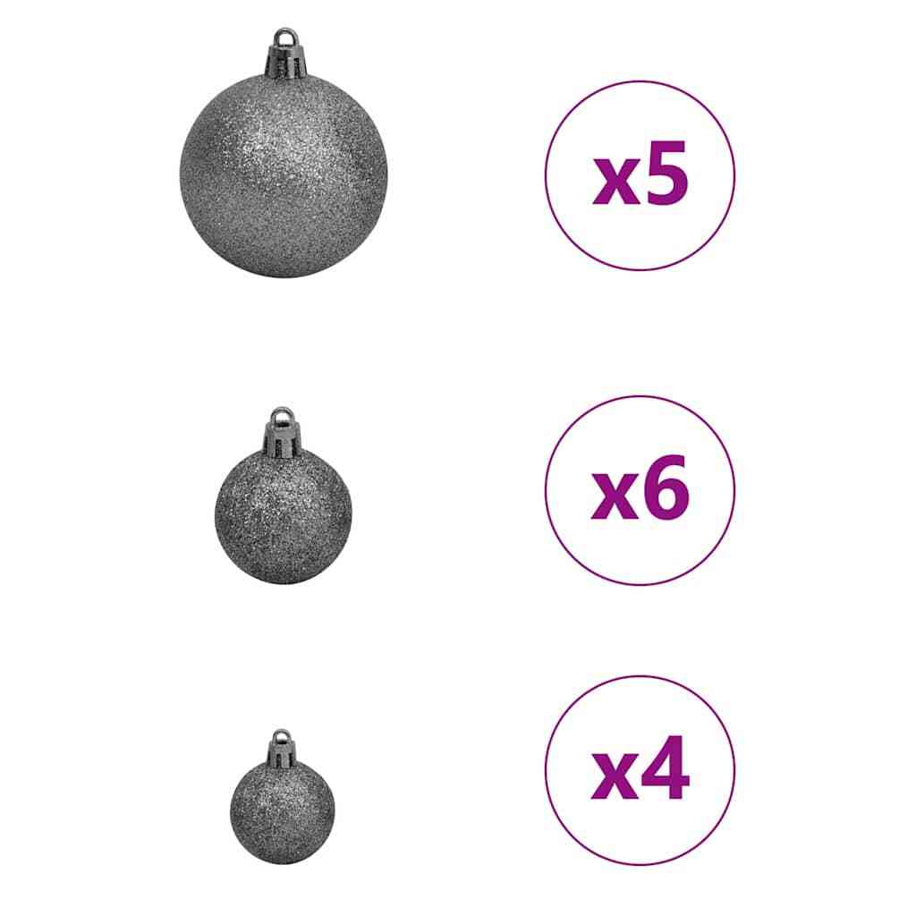Artificial Pre-lit Christmas Tree Silver 59.1" PET