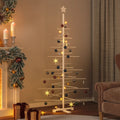 Wooden Christmas Tree for Decoration 70.9" Solid Wood Pine