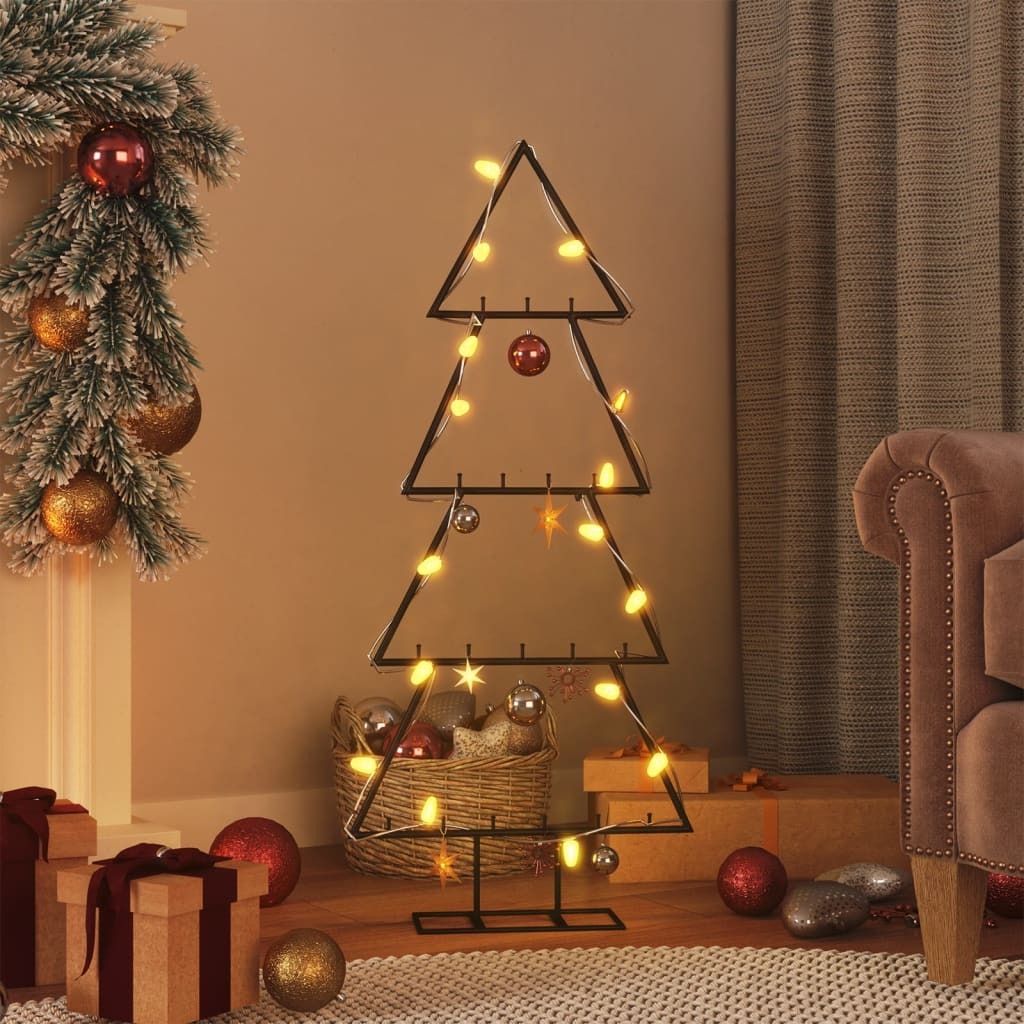 Metal Christmas Tree for Decoration Black 49.2