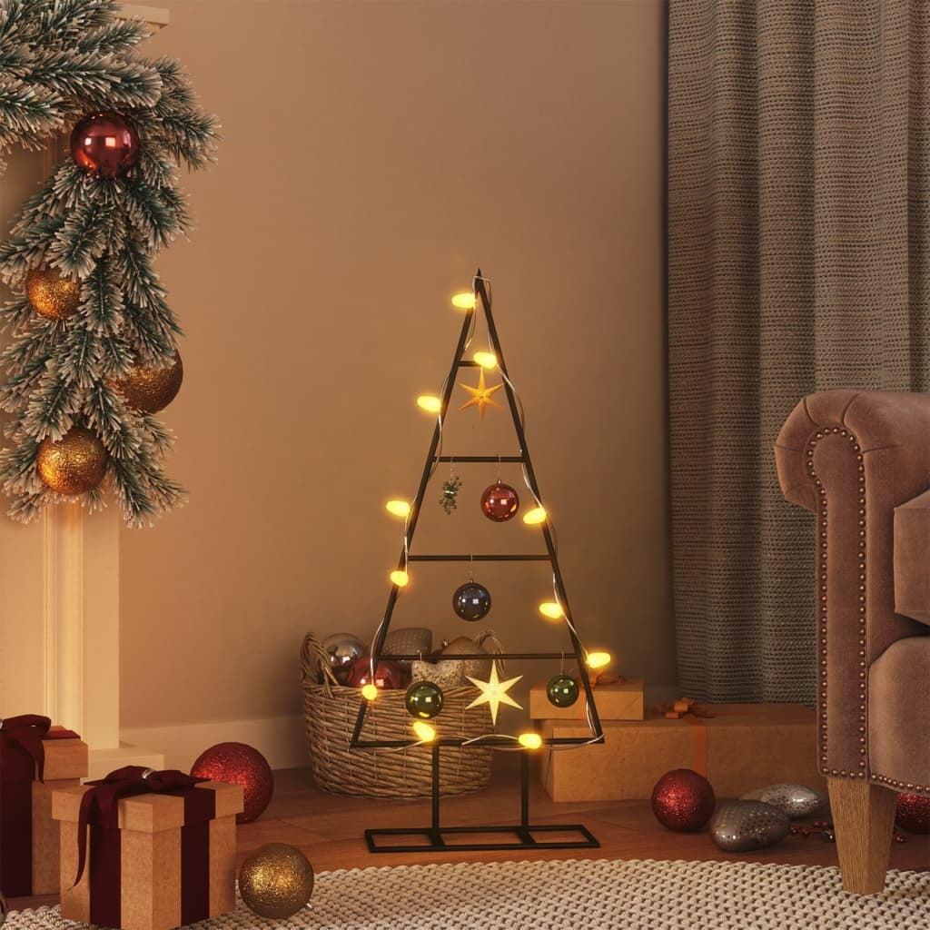 Metal Christmas Tree for Decoration Black 23.6