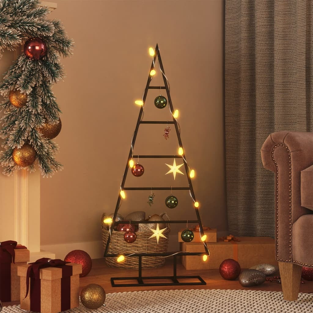 Metal Christmas Tree for Decoration Black 35.4