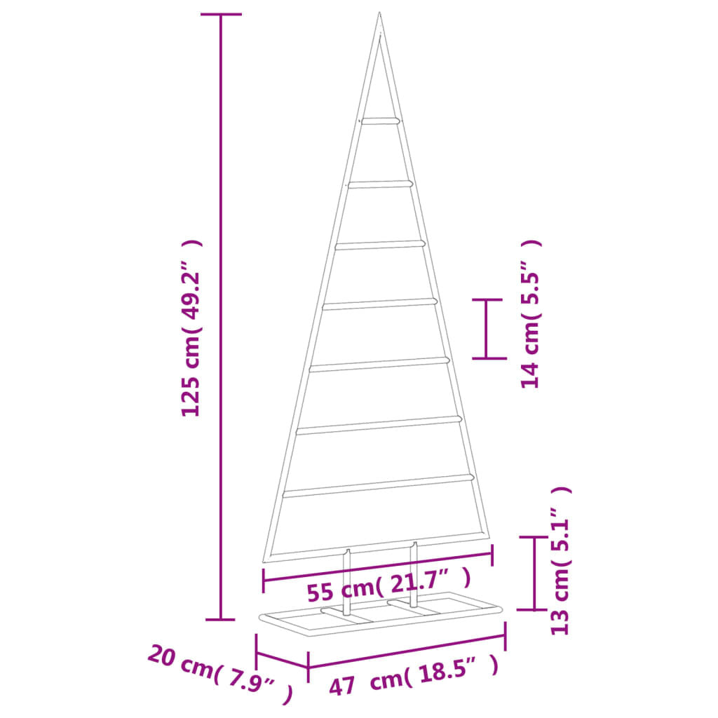Metal Christmas Tree for Decoration Black 49.2