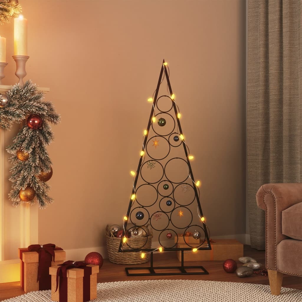 Metal Christmas Tree for Decoration Black 49.2