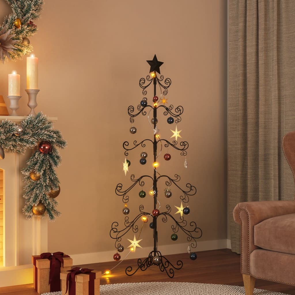 Metal Christmas Tree for Decoration Black 59.1