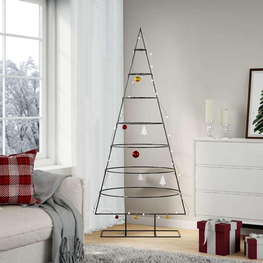 Metal Christmas Tree for Decoration Black 70.9