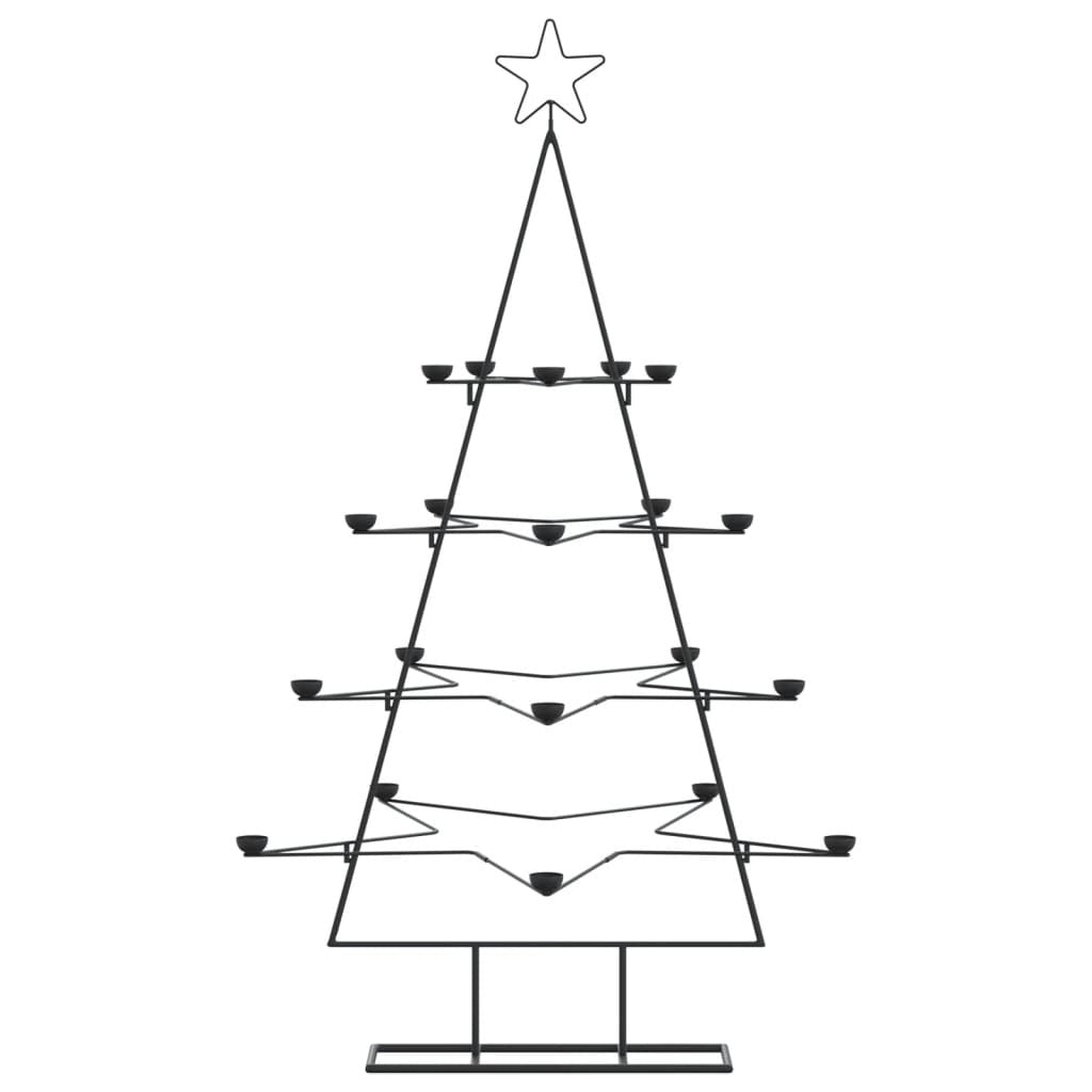 Metal Christmas Tree for Decoration Black 55.1
