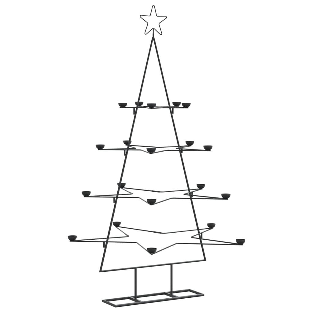 Metal Christmas Tree for Decoration Black 55.1