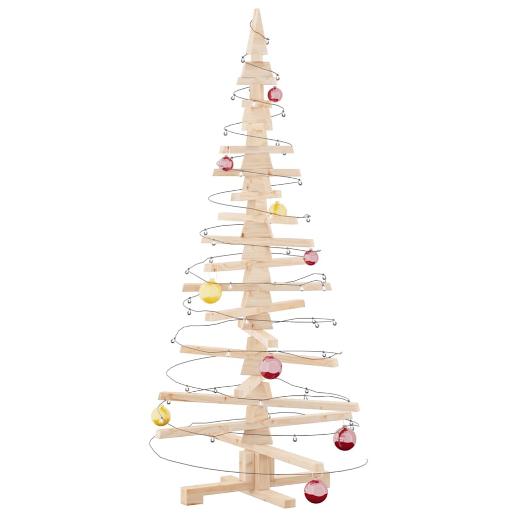 Wooden Christmas Tree for Decoration 150 cm Solid Wood Pine