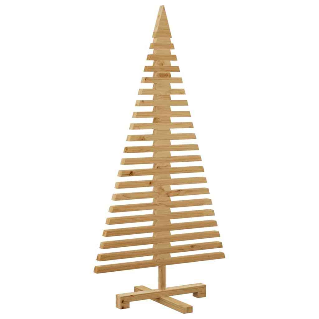 Wooden Christmas Tree KOTKA 120 cm Solid Pine Wood Brown Finish