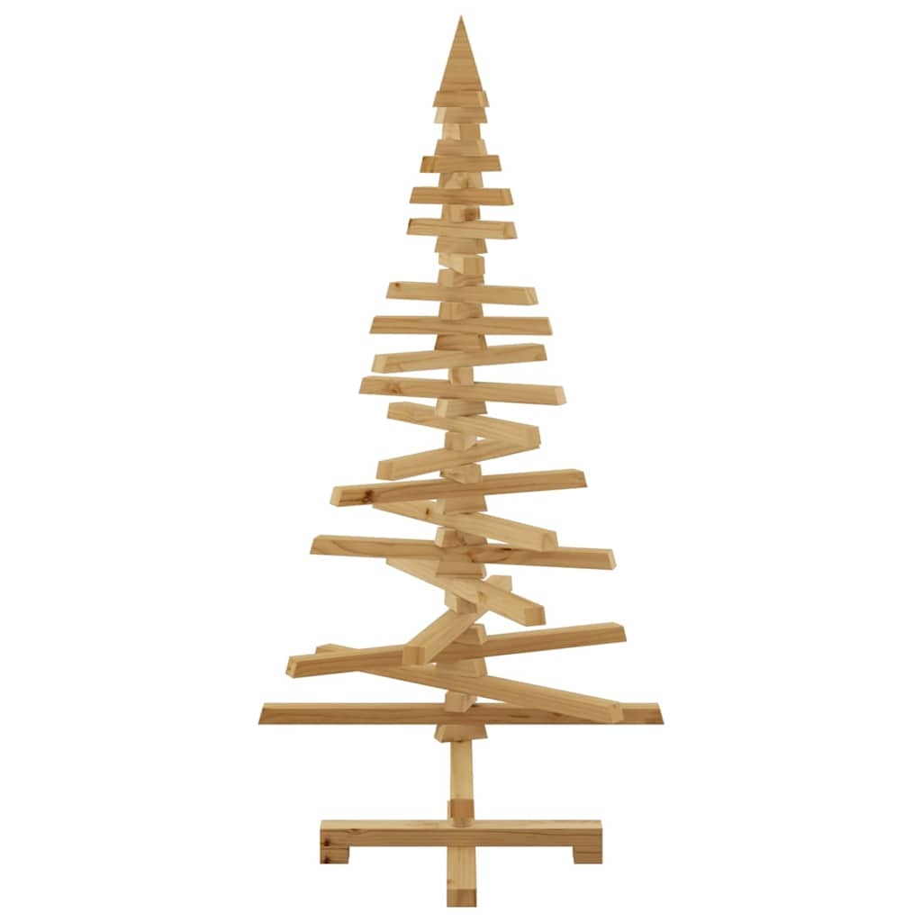 Wooden Christmas Tree KOTKA 120 cm Solid Pine Wood Brown Finish