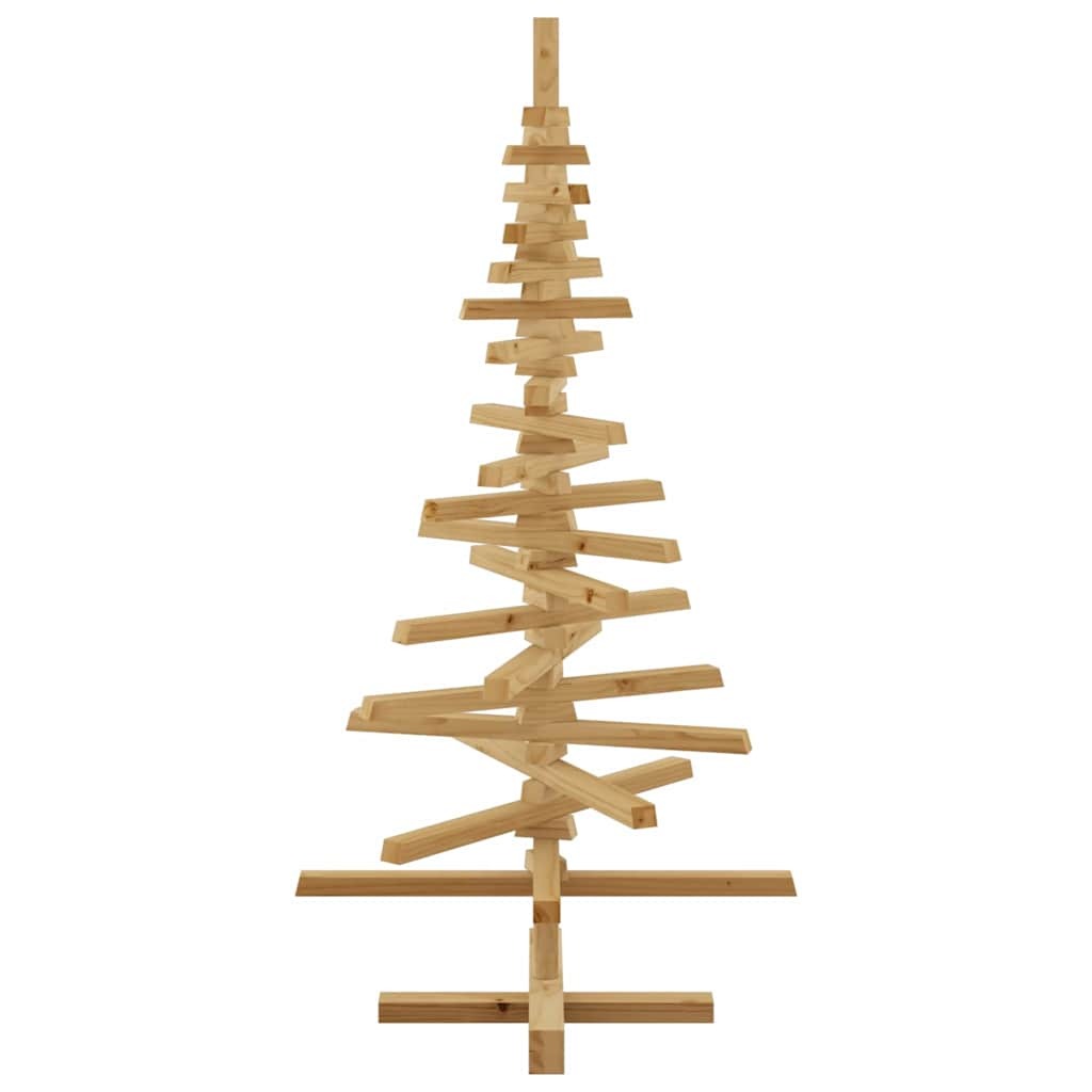 Wooden Christmas Tree KOTKA 120 cm Solid Pine Wood Brown Finish