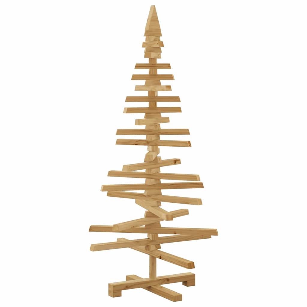 Wooden Christmas Tree KOTKA 120 cm Solid Pine Wood Brown Finish
