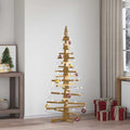 Wooden Christmas Tree KOTKA 150 cm Solid Pine Wood Brown Finish