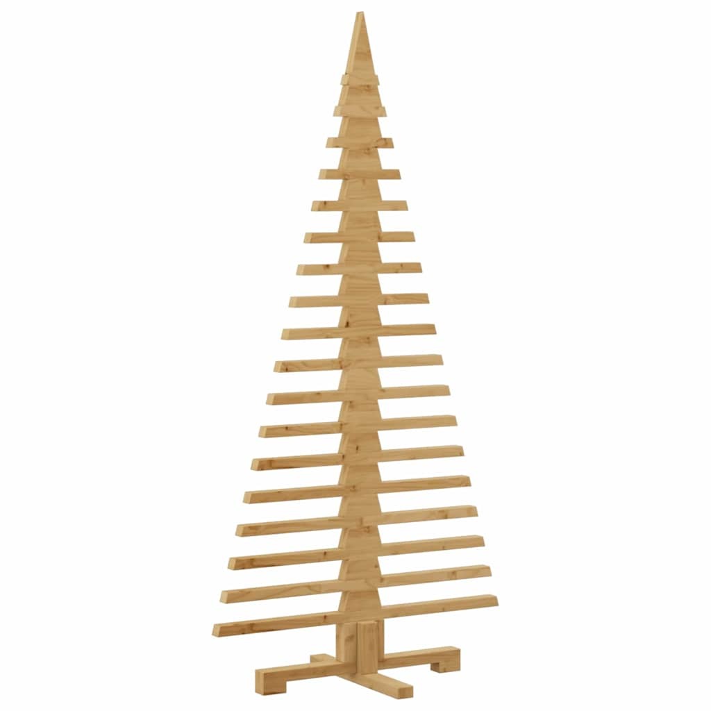 Wooden Christmas Tree KOTKA 150 cm Solid Pine Wood Brown Finish