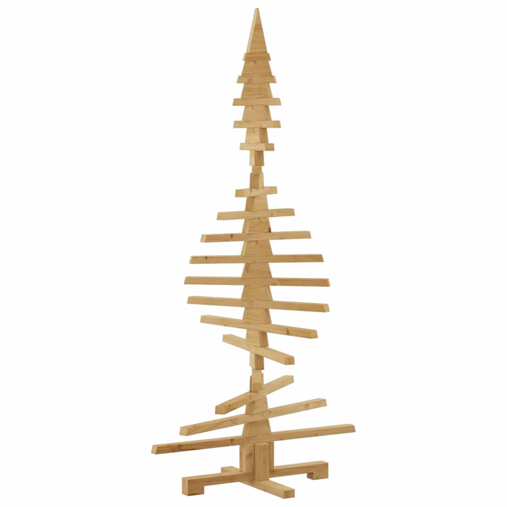 Wooden Christmas Tree KOTKA 150 cm Solid Pine Wood Brown Finish