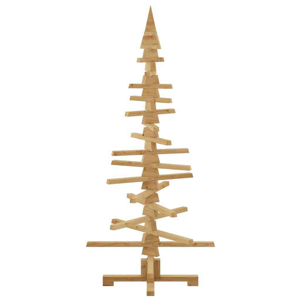 Wooden Christmas Tree KOTKA 150 cm Solid Pine Wood Brown Finish