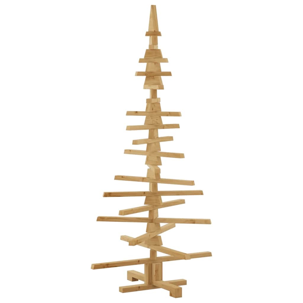 Wooden Christmas Tree KOTKA 150 cm Solid Pine Wood Brown Finish