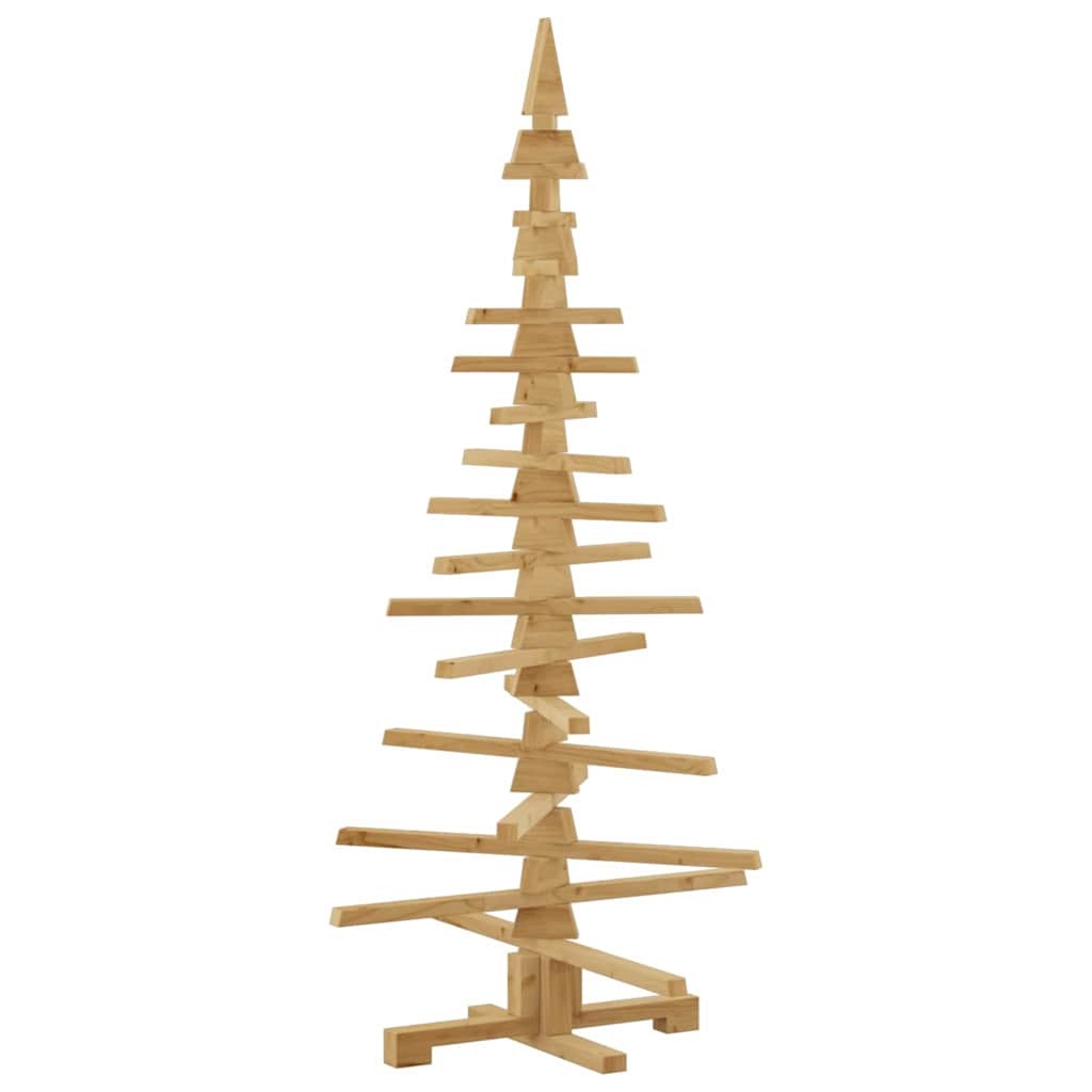Wooden Christmas Tree KOTKA 150 cm Solid Pine Wood Brown Finish