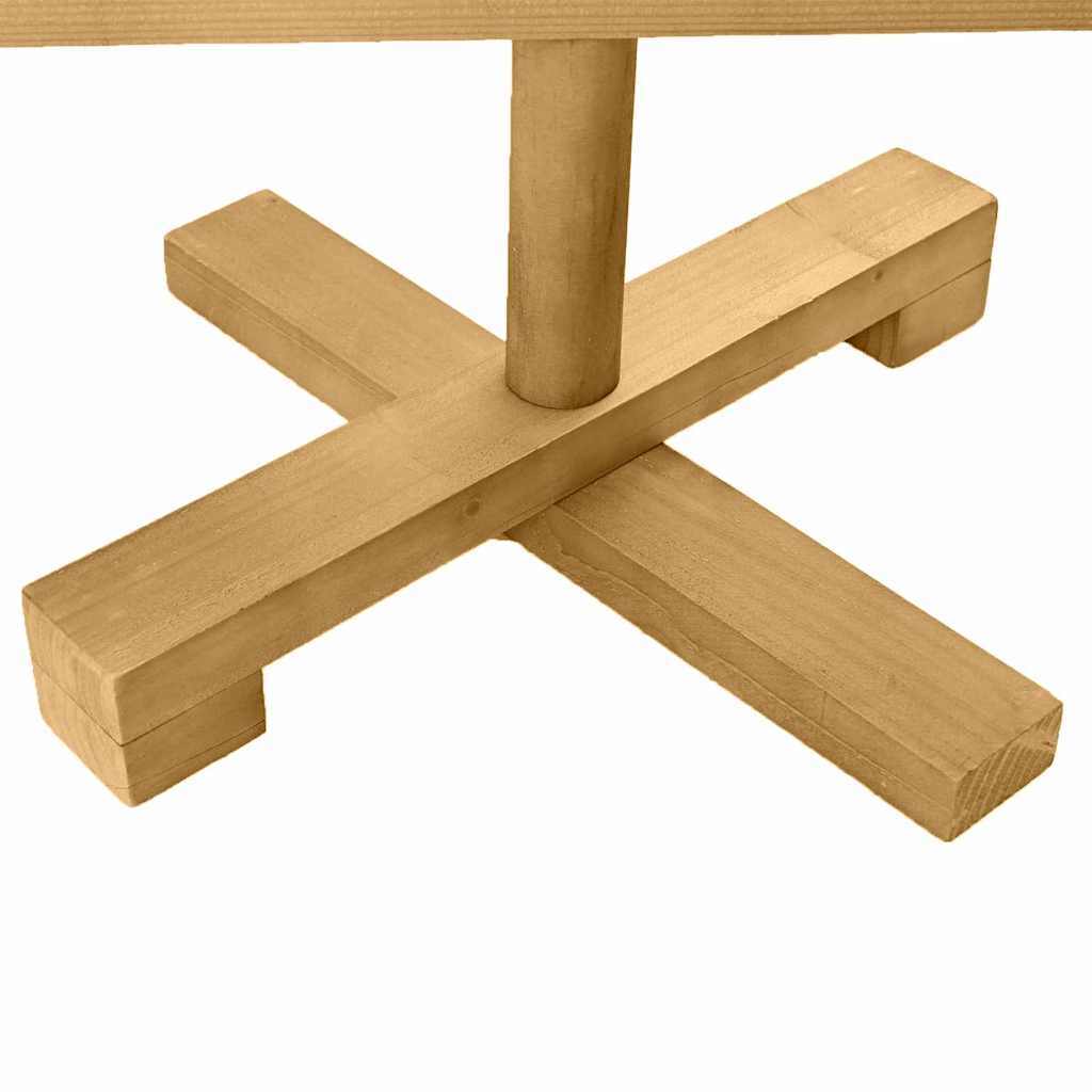 Wooden Christmas Tree KOTKA 150 cm Solid Pine Wood Brown Finish