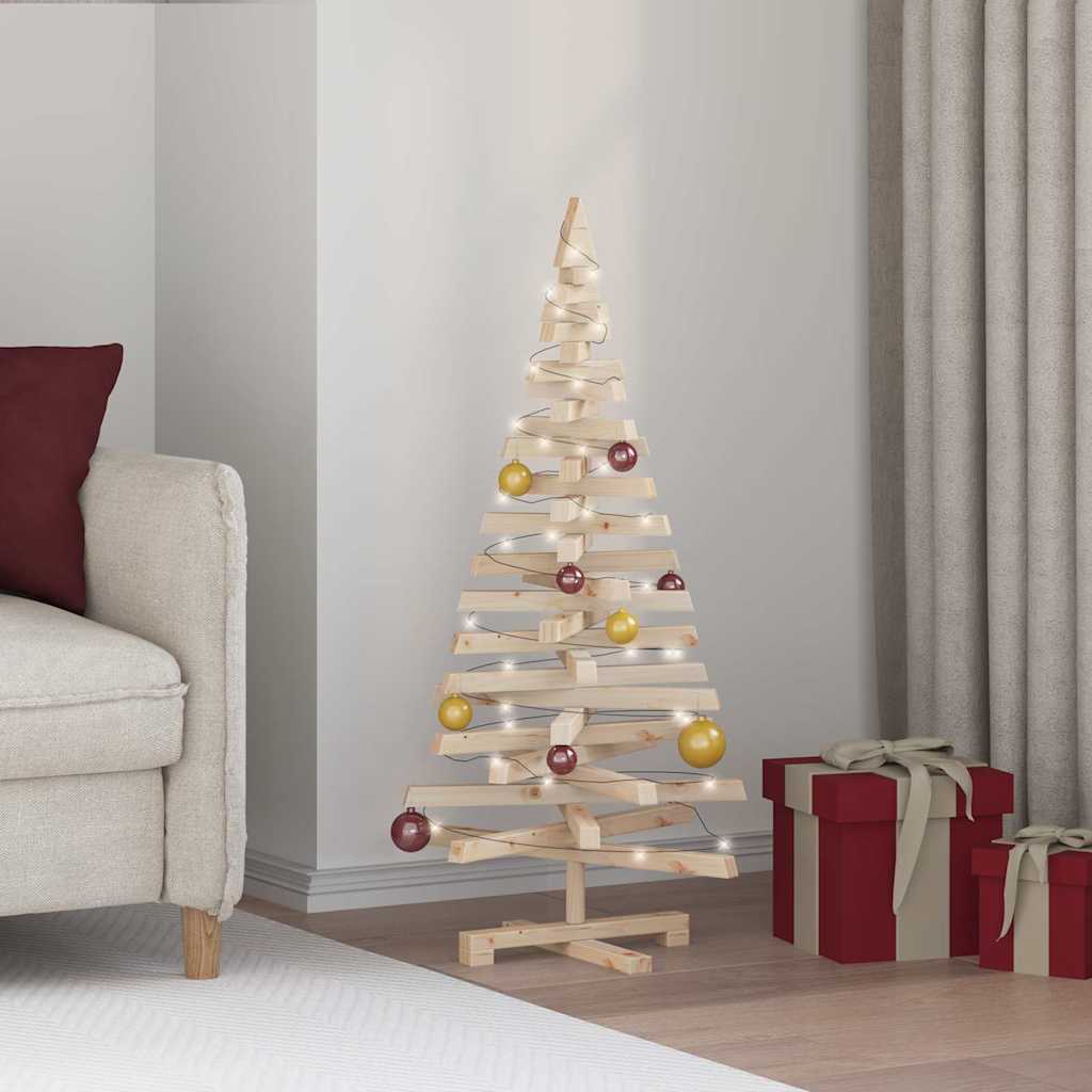 Wooden Christmas Tree KOTKA 120 cm Solid pine wood Natural
