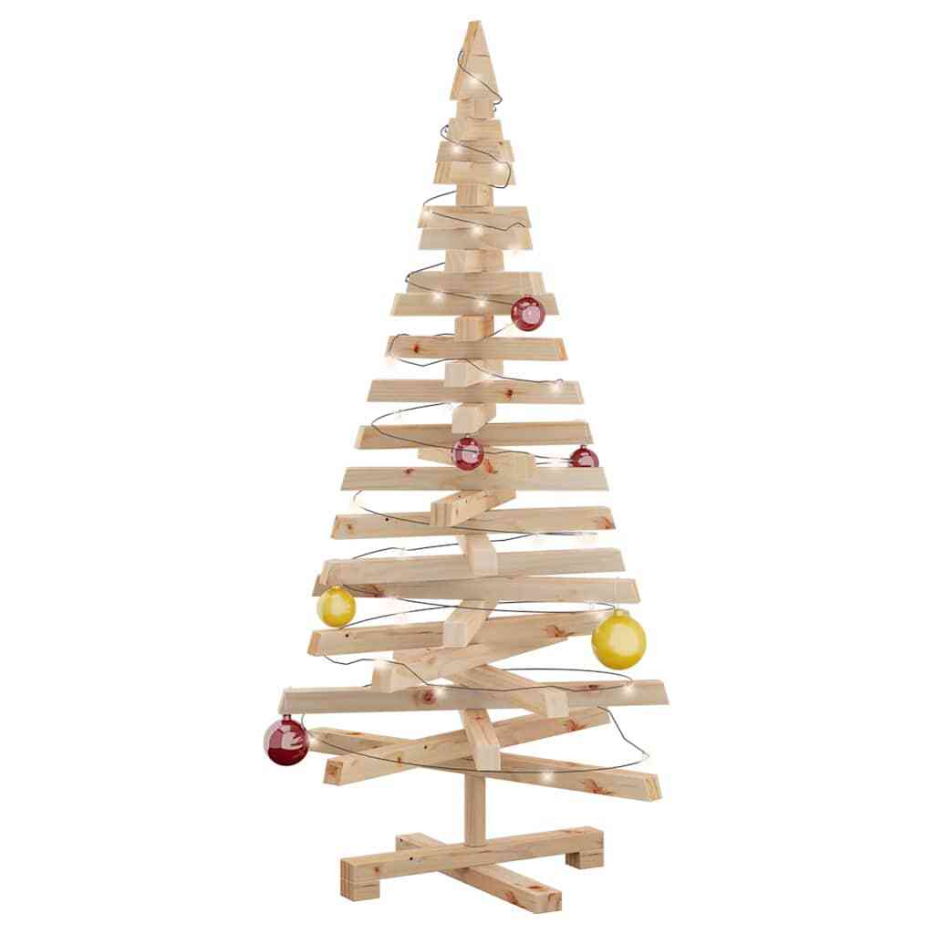 Wooden Christmas Tree KOTKA 120 cm Solid pine wood Natural
