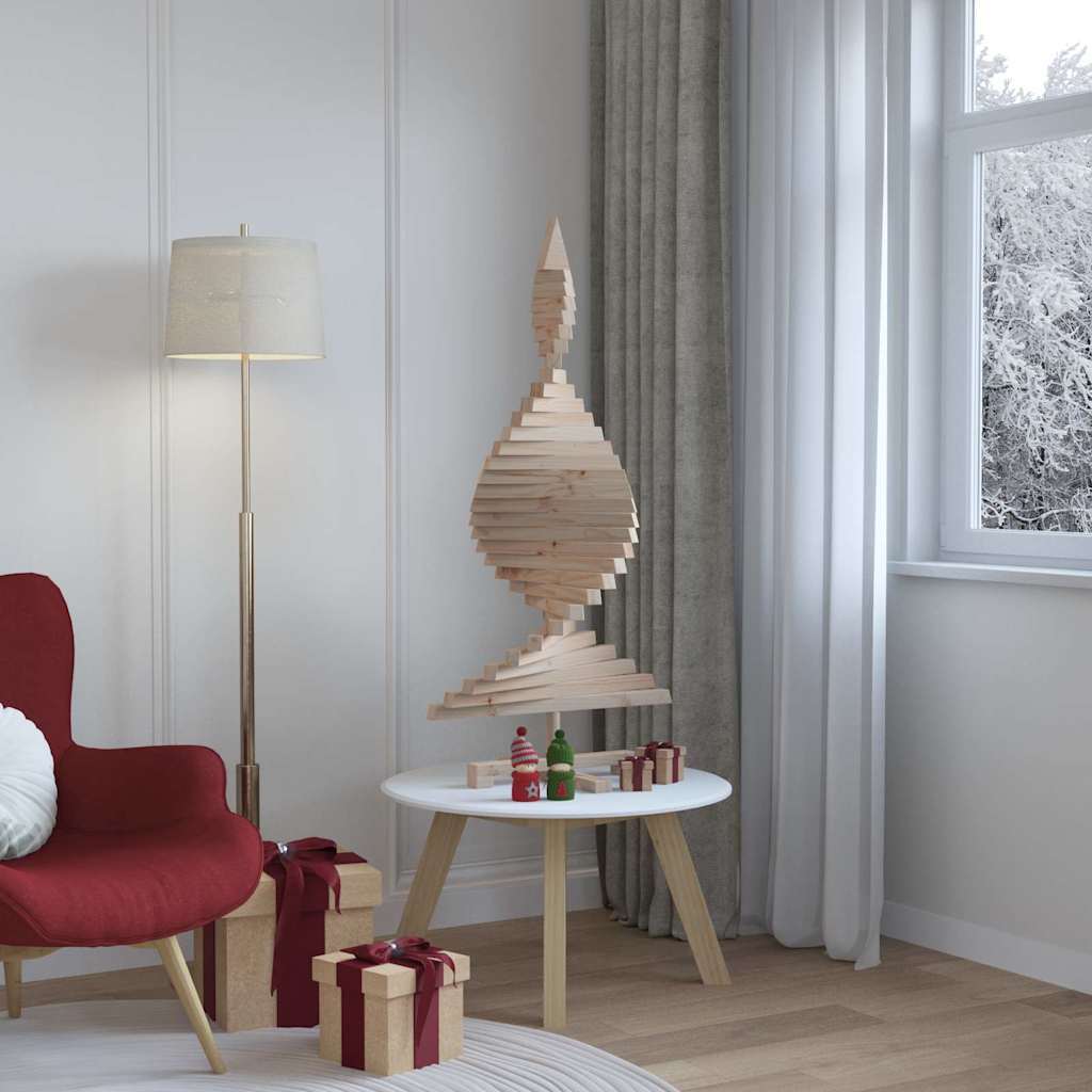 Wooden Christmas Tree KOTKA 120 cm Solid pine wood Natural