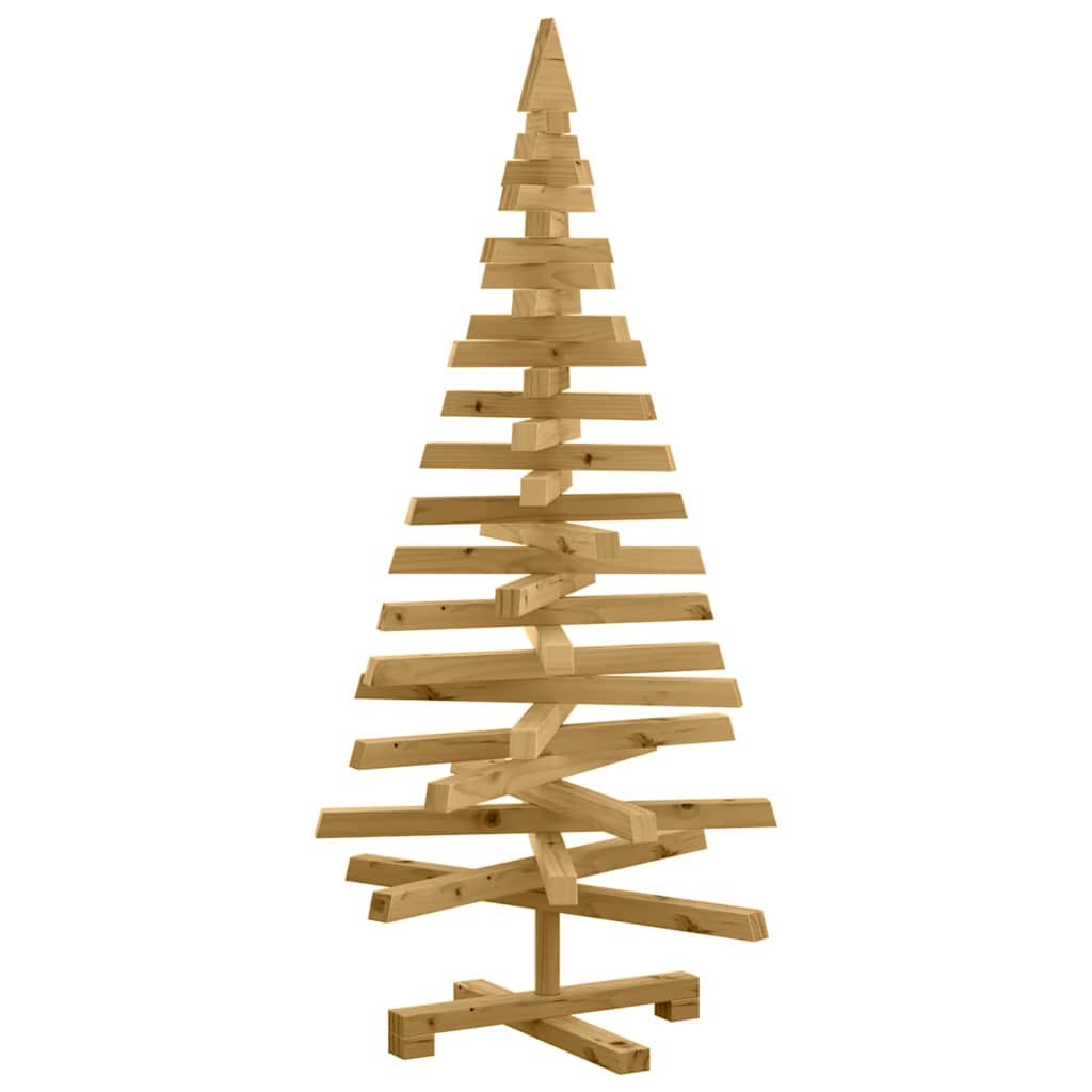 Wooden Christmas Tree KOTKA 120 cm Solid pine wood Brown