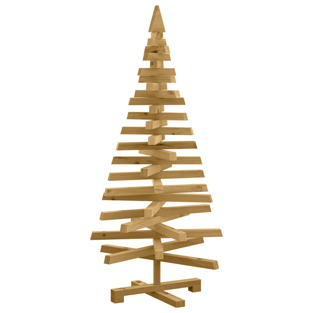 Wooden Christmas Tree KOTKA 120 cm Solid pine wood Brown