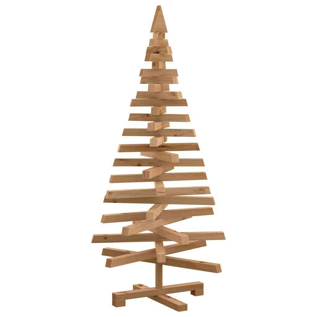 Wooden Christmas Tree KOTKA 120 cm Solid pine wood Brown
