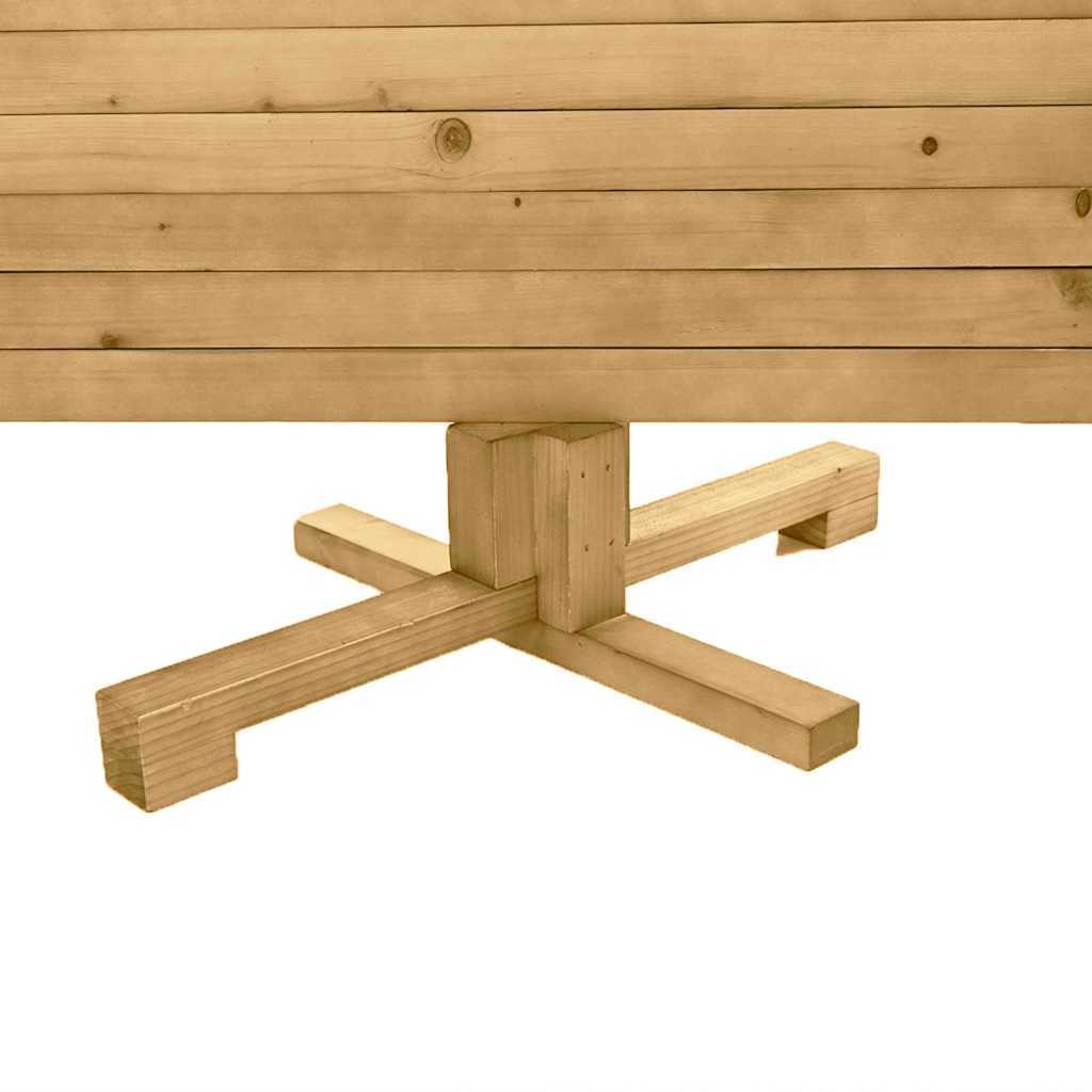 Wooden Christmas Tree KOTKA 120 cm Solid pine wood Brown