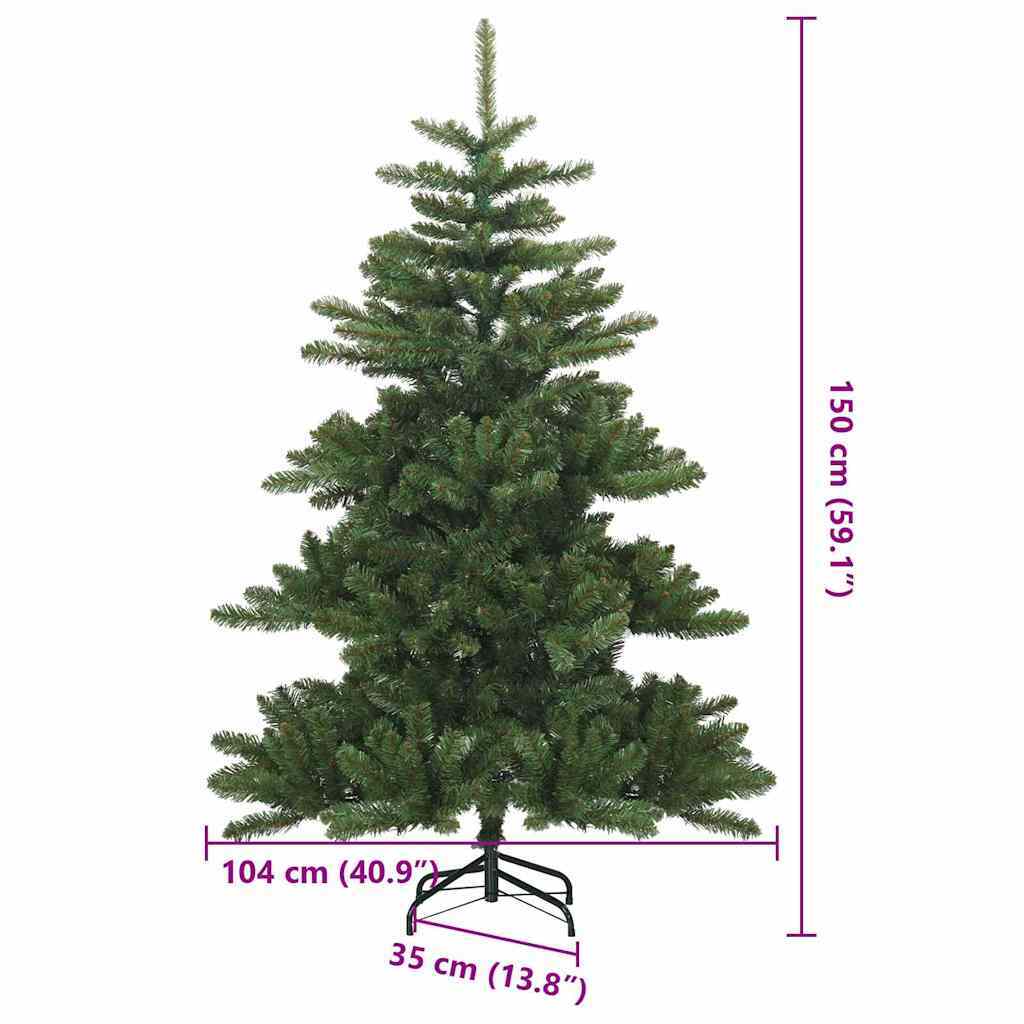 Artificial Hinged Christmas Tree Green 59.06 in PVC