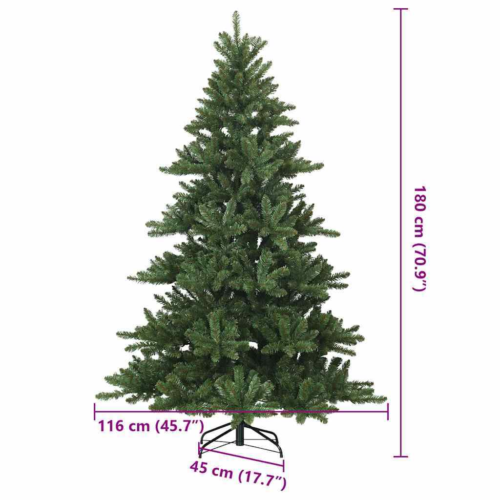 Artificial Hinged Christmas Tree Green 70.87 in PVC