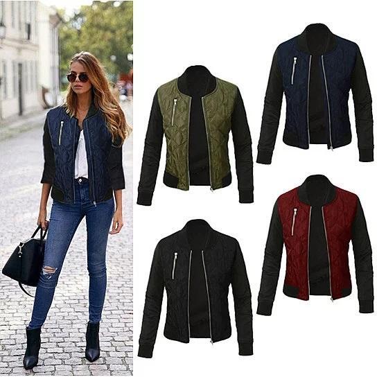 Size: 3X-LARGE,Color: Classic Black - Chic Babe Bomber Jacket In Quilted Satin