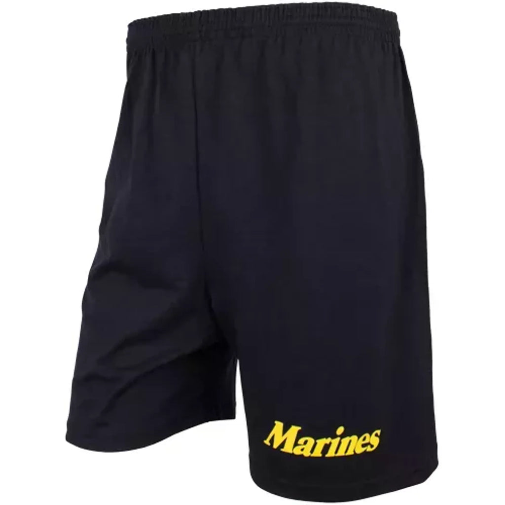 Men's Black Running Short - Yellow Marines Small