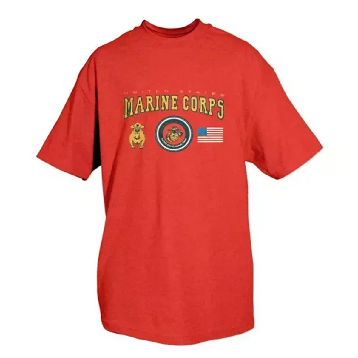 USMC With Logos T-Shirt Red Medium