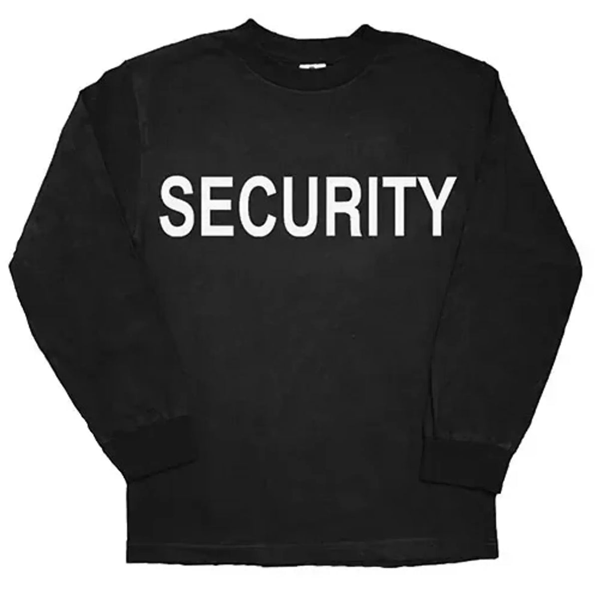 Security Long Sleeve T-Shirt Black Small - Black, 4XL, 1