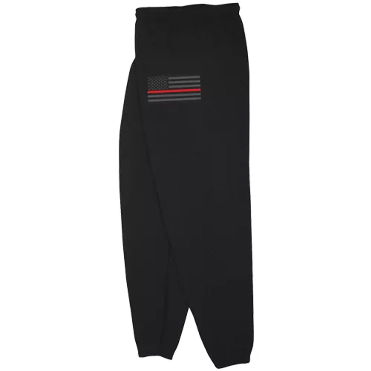 USA Flag/Thin Red Line Mens Sweatpant Black - Large