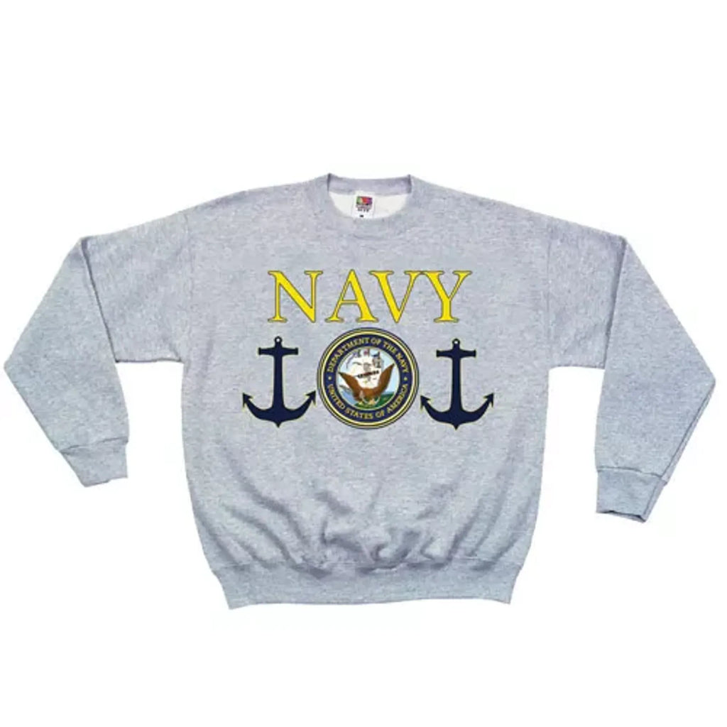 Navy Seal Crewneck Sweatshirt Grey -  Small - Grey, SMALL