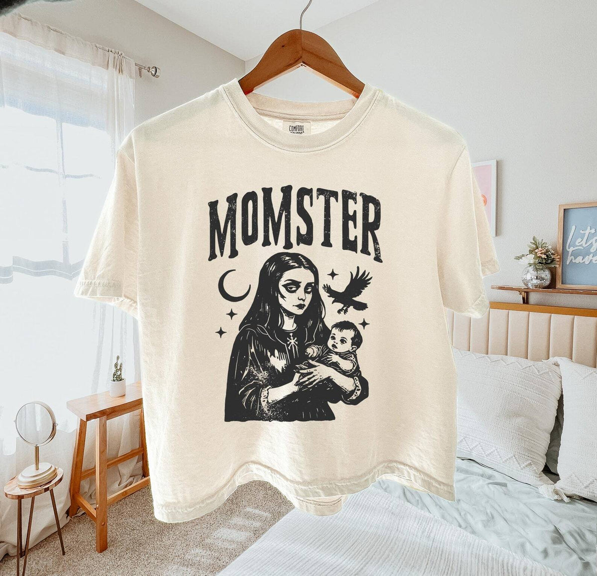 Mom Momster Halloween Shirt Mombie Tee Halloween Gift for Mom Funny Mama Halloween Shirt Spooky Shirt Fall Tshirt Comfort Colors Cropped