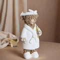 1 Piece of Country-Style Highland Cow Holding Champagne Decorative Resin Craft Tabletop Statue, Ideal Thanksgiving Christmas, Suitab 26L0207