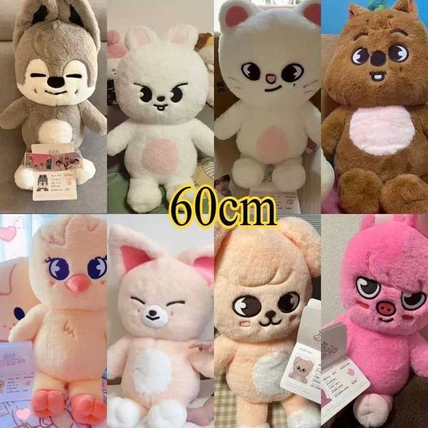 60cm Skzoo Plush Teddy Bear Big Size Kpop Stray Kids Plushie Doll Toys Kawaii Cartoon Stuffed Animal Throw Pillow Kids Christmas X251121