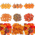 Artificial Maple Leaves Mini Pumpkins Pine Cones Acorns Halloween Thanksgiving Fall Harvest Home Decoration Photo Prop DIY CraftXJ240817