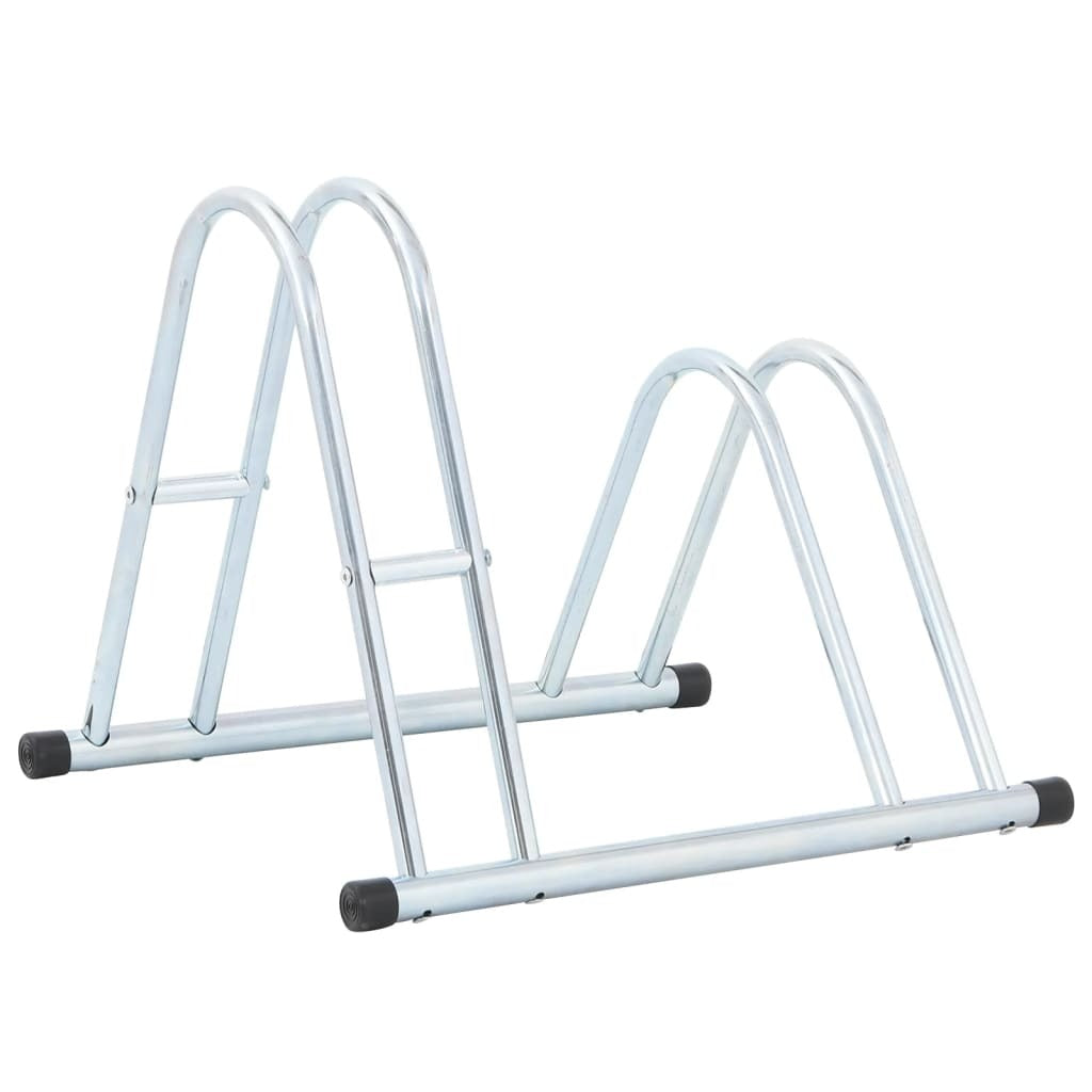 Bicycle Stand for 2 Bikes Floor Freestanding Galvanized Steel