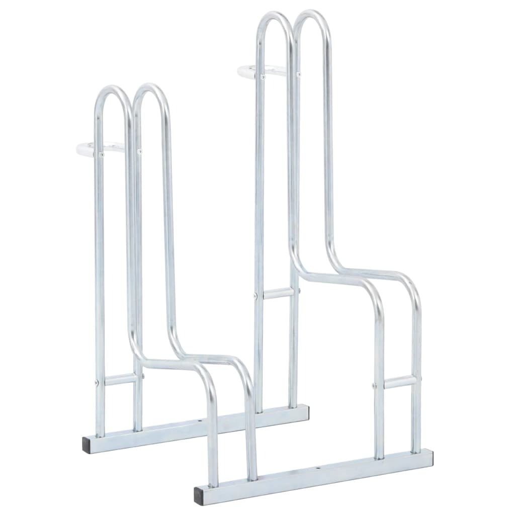 Bicycle Stand for 2 Bikes Floor Freestanding Galvanized Steel