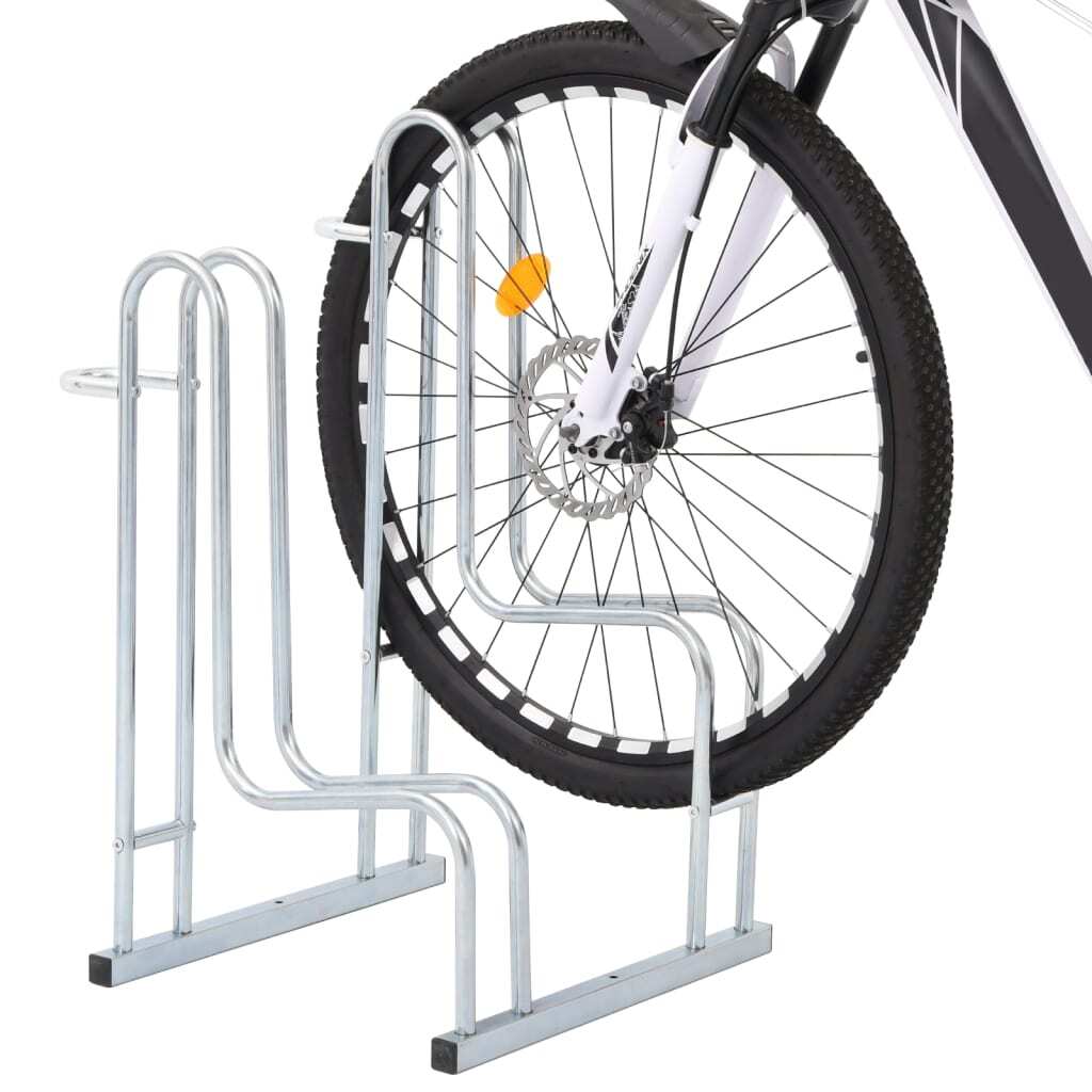 Bicycle Stand for 2 Bikes Floor Freestanding Galvanized Steel