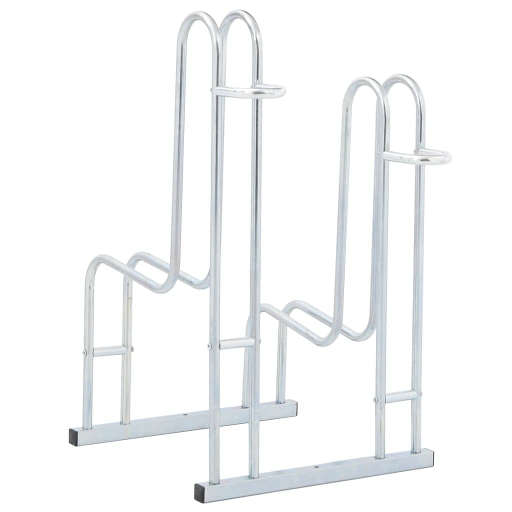 Bicycle Stand for 2 Bikes Floor Freestanding Galvanized Steel