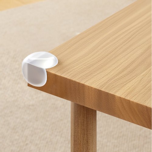 Corner Protectors Baby Proofing, 24 Pack, Clear & Transparent Table Corner Guards Covers for Baby Safety, 1.34-inch Depth, 0.28-inch Thickness, Strong Adhesive, Cushion for Furniture Sharp Edges