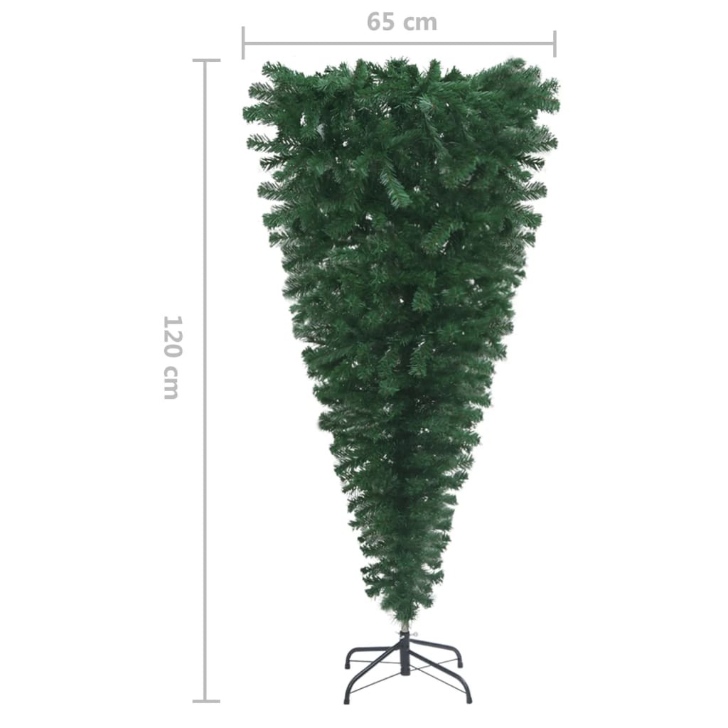 Upside-down Artificial Christmas Tree with Stand Green 4 ft